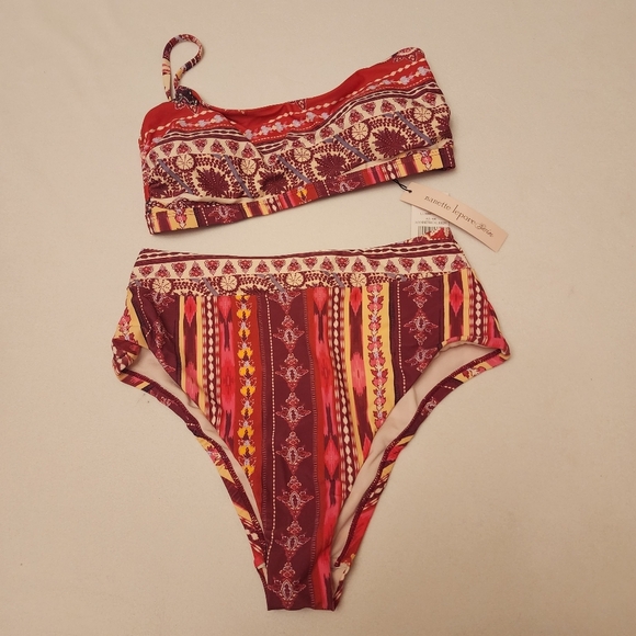 Nanette Lepore Aster Boho One Shoulder Bikini Size 6 - Picture 5 of 16